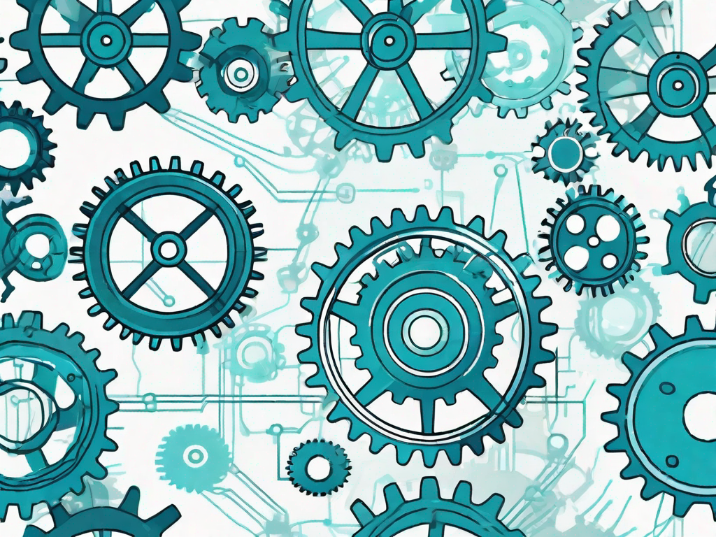 Various interconnected gears