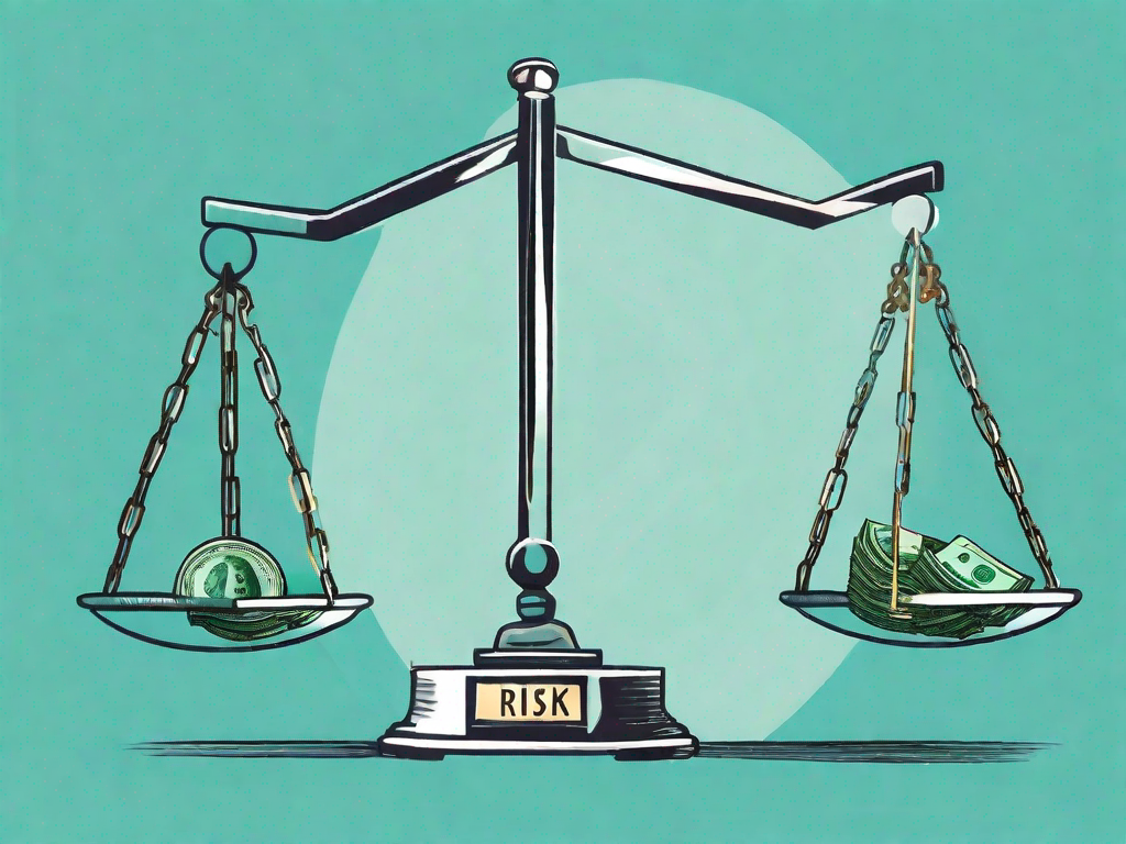 A magnifying glass focused on a balance scale