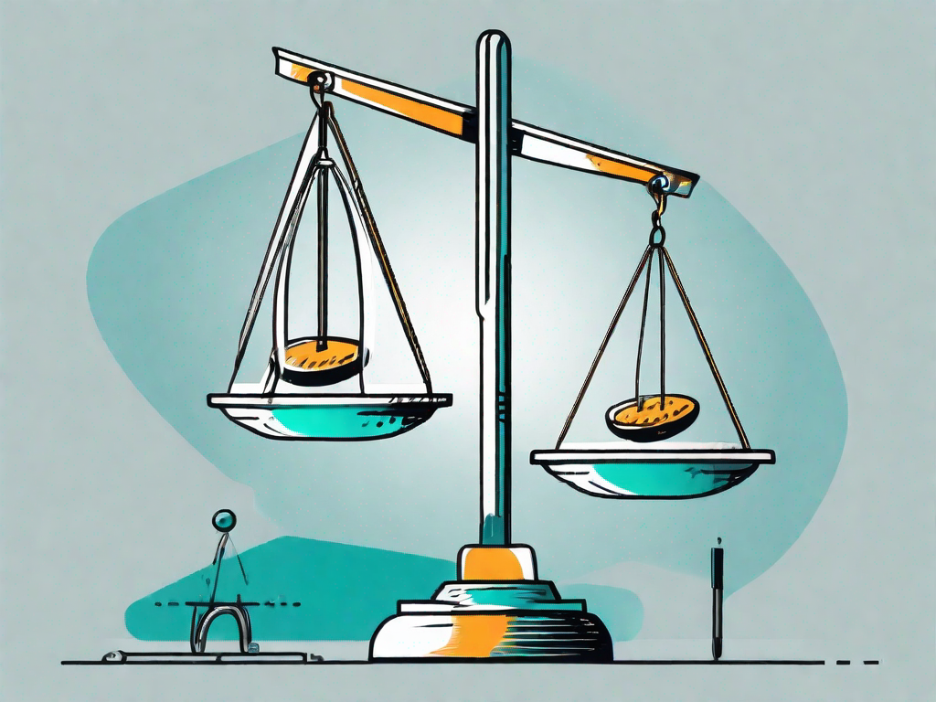 A balance scale with risk factors on one side and testing tools on the other