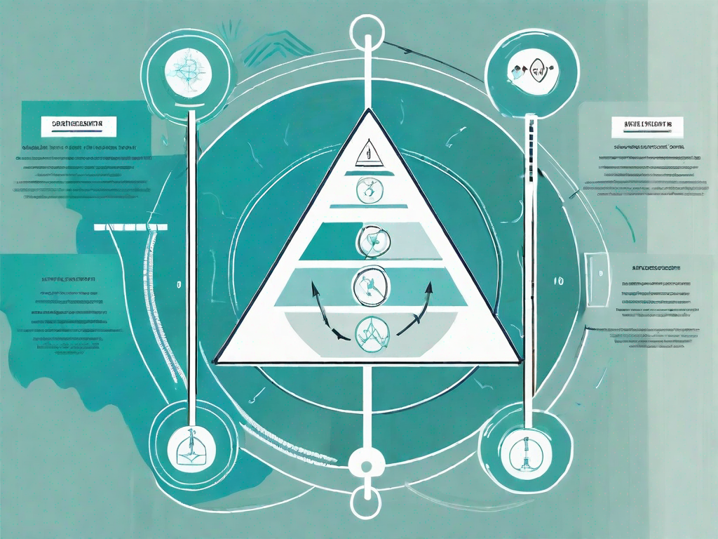 A balanced scale with symbols of potential threats on one side and safety measures on the other