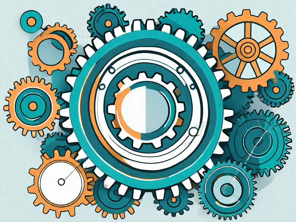 Various interconnected gears