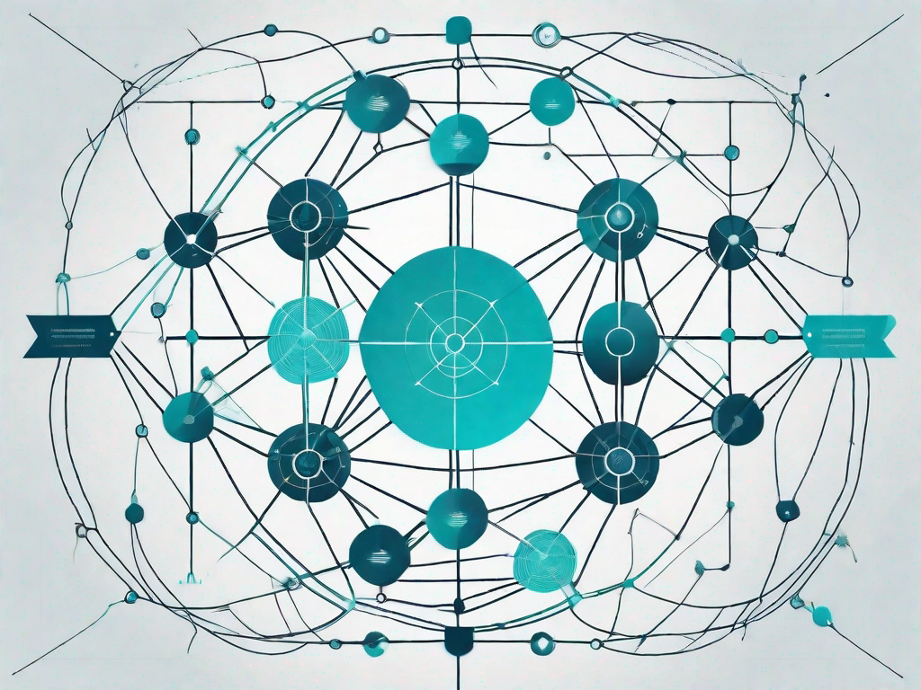 A complex web of interconnected nodes