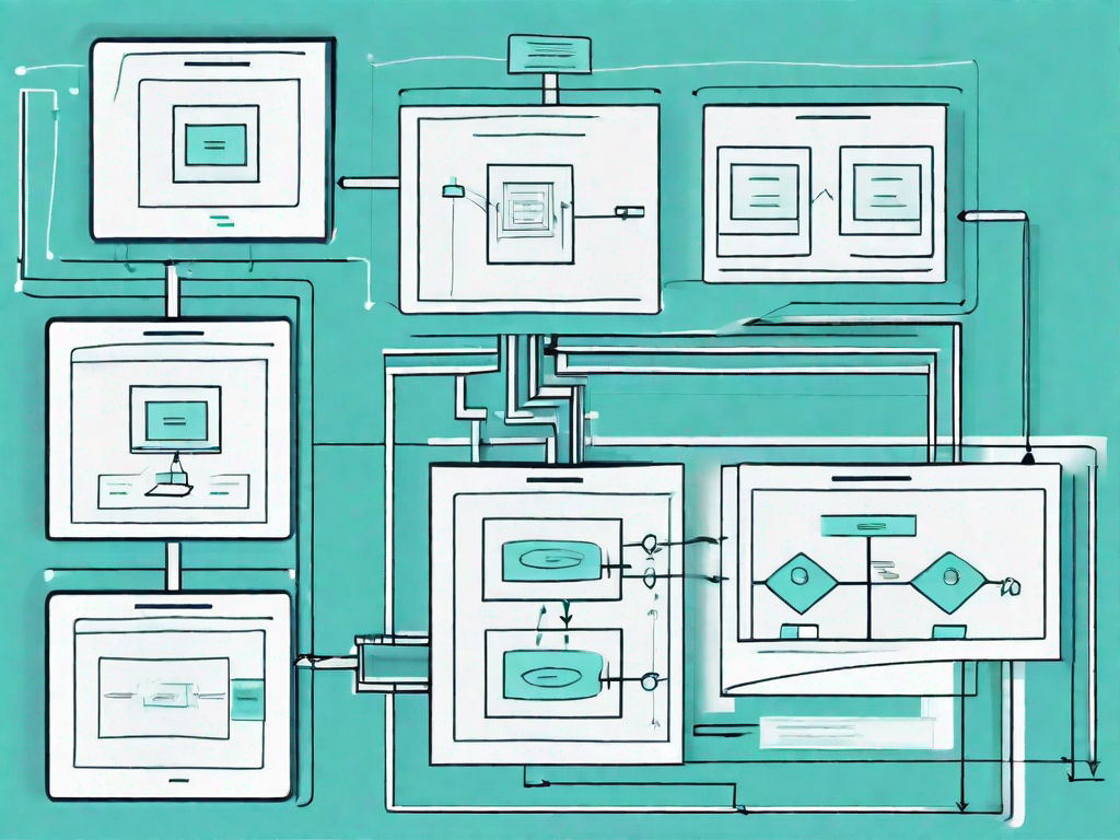 A computer screen displaying a flowchart or diagram that represents different stages and results of a test case scenario