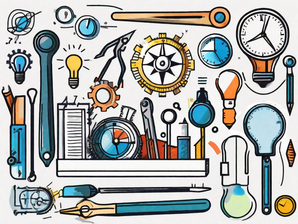 A toolbox with seven different tools