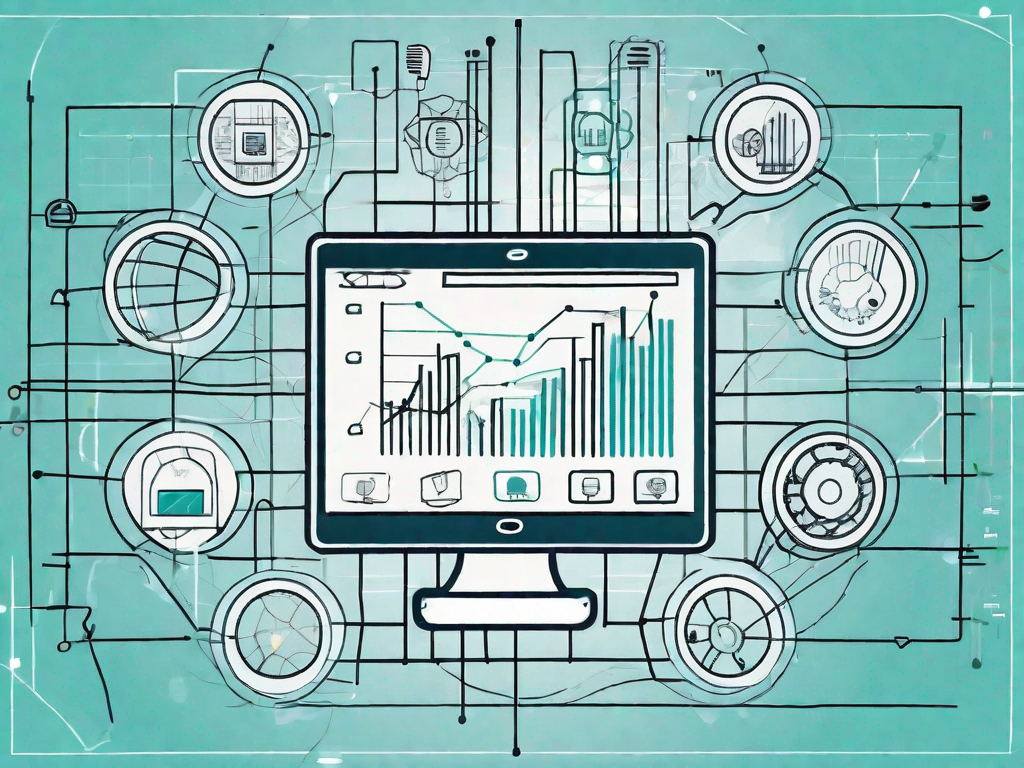 A digital tablet displaying various analytical graphs and charts