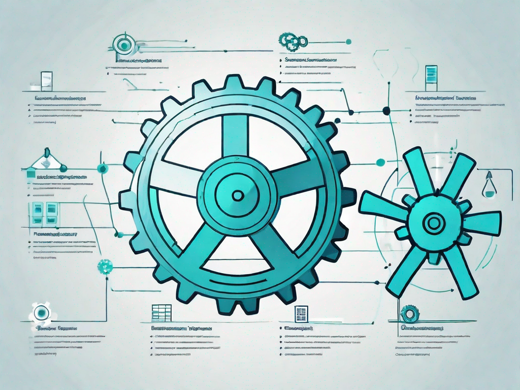 Various interconnected gears