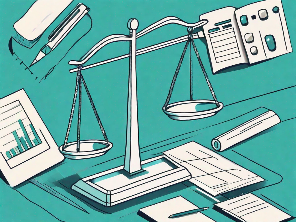 A balanced scale with risk factors on one side and business analysis tools on the other