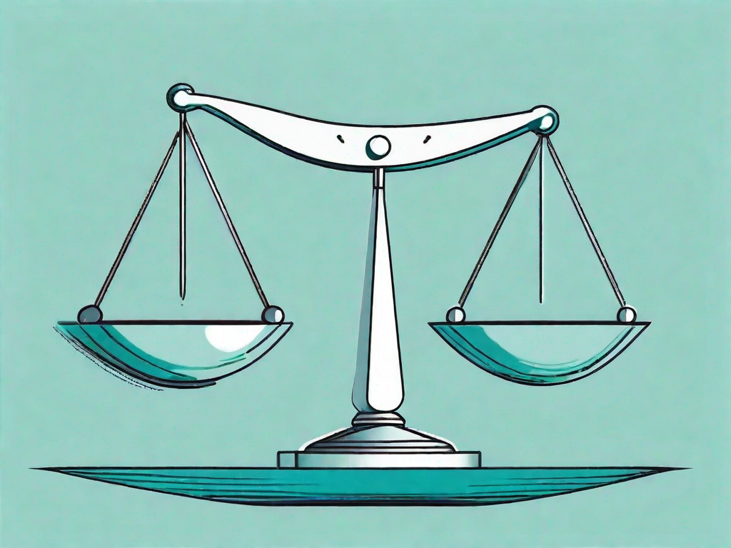 A balanced scale with different business analysis tools on each side