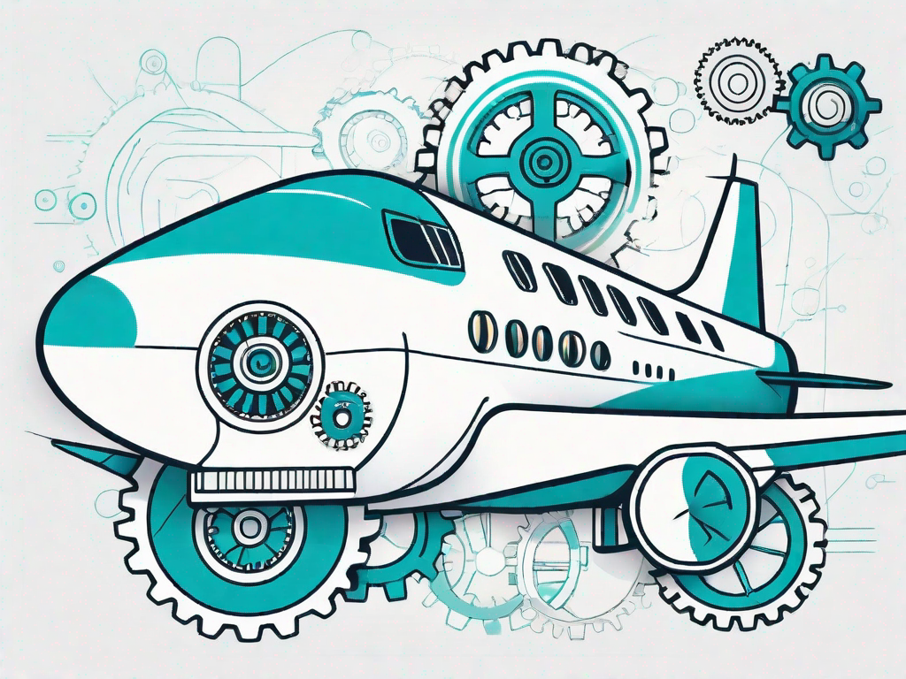 A streamlined airplane symbolically representing a travel business