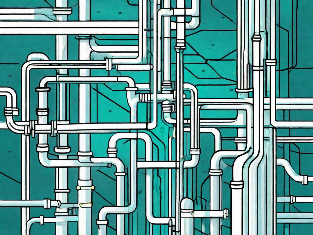 A complex network of pipes representing energy flow