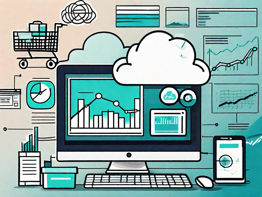 A computer screen with various digital marketing tools and graphs