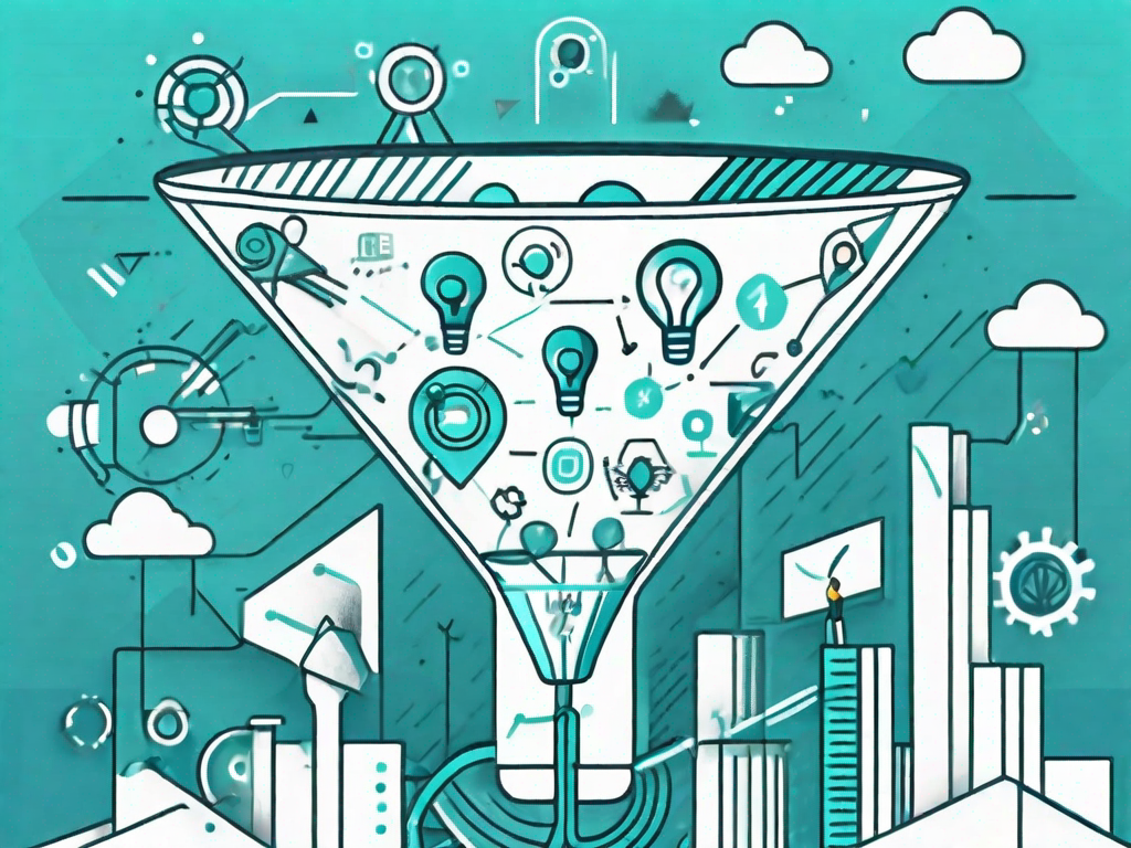 A funnel representing the demand generation process