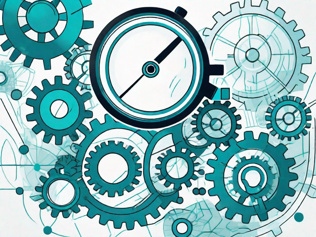 A dynamic system represented by interconnected gears and cogs