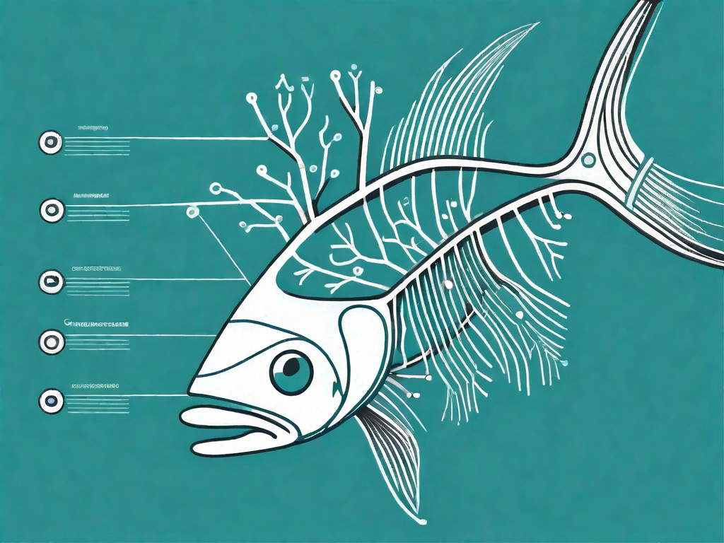 A detailed fishbone diagram with various branches representing different aspects of business analysis