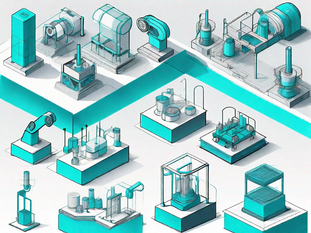 Various stages of a product design process