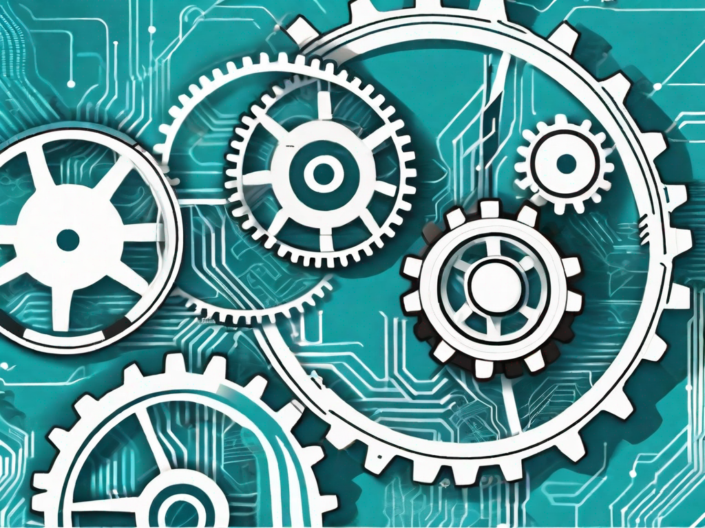 Four interconnected gears labeled with the symbols for strengths