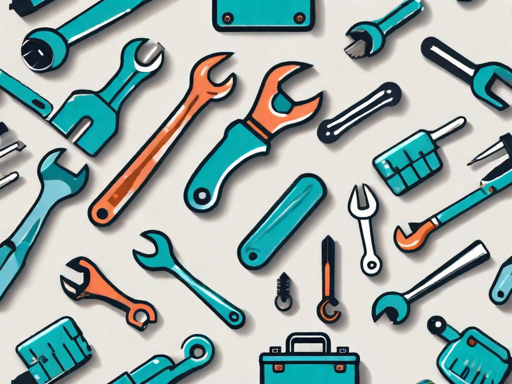 A toolbox with various tools (like a wrench