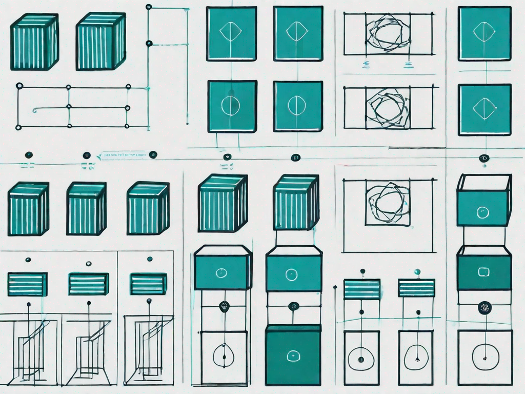 Four interconnected boxes