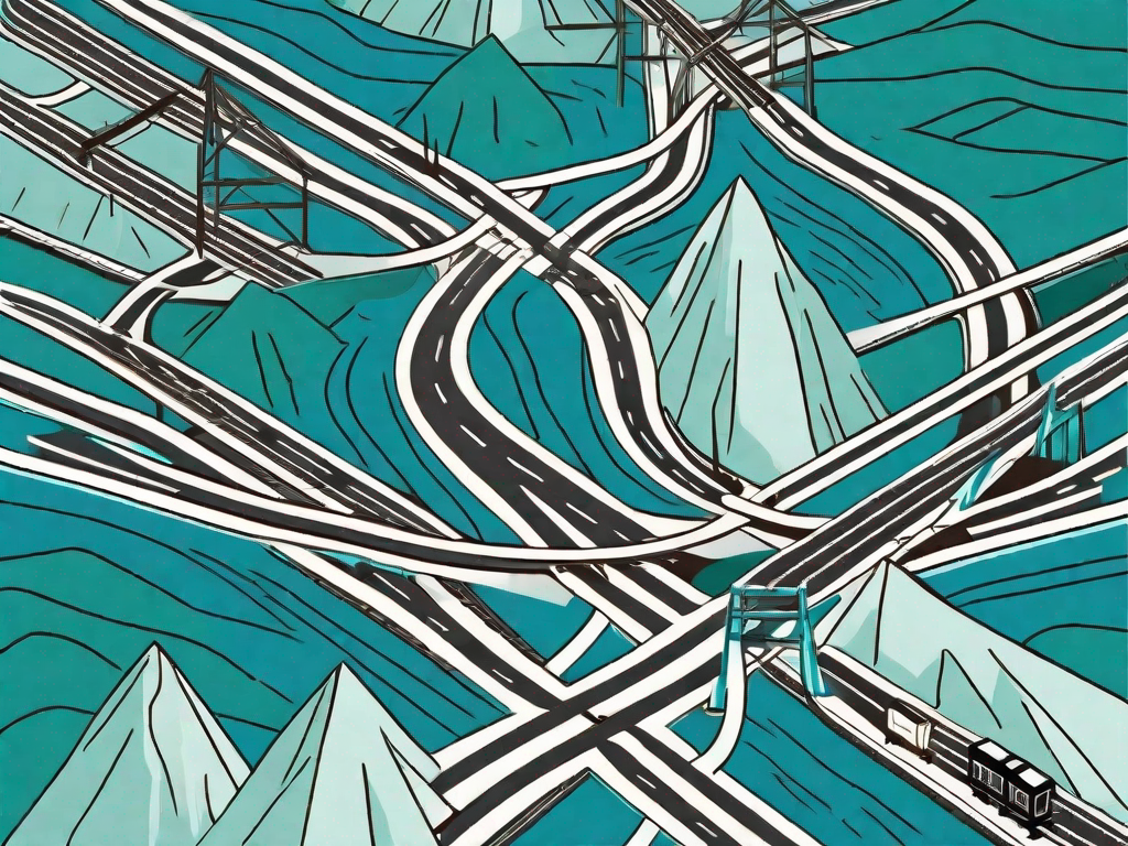 A complex network of intertwined roads