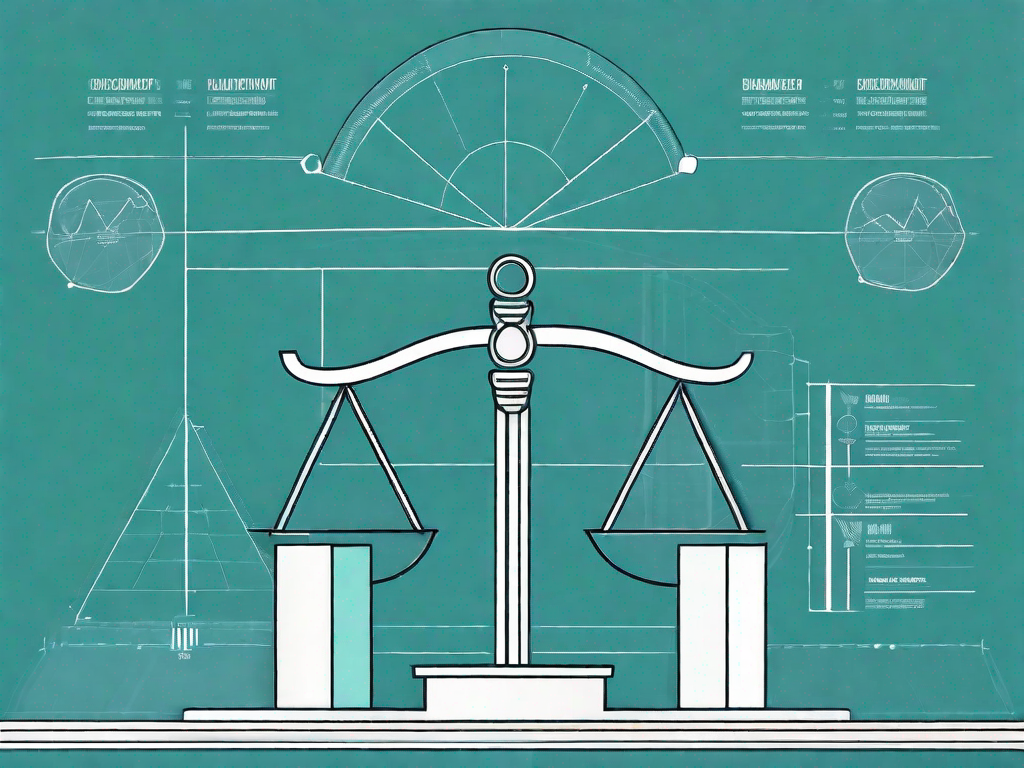 A balanced scale with symbols representing strengths