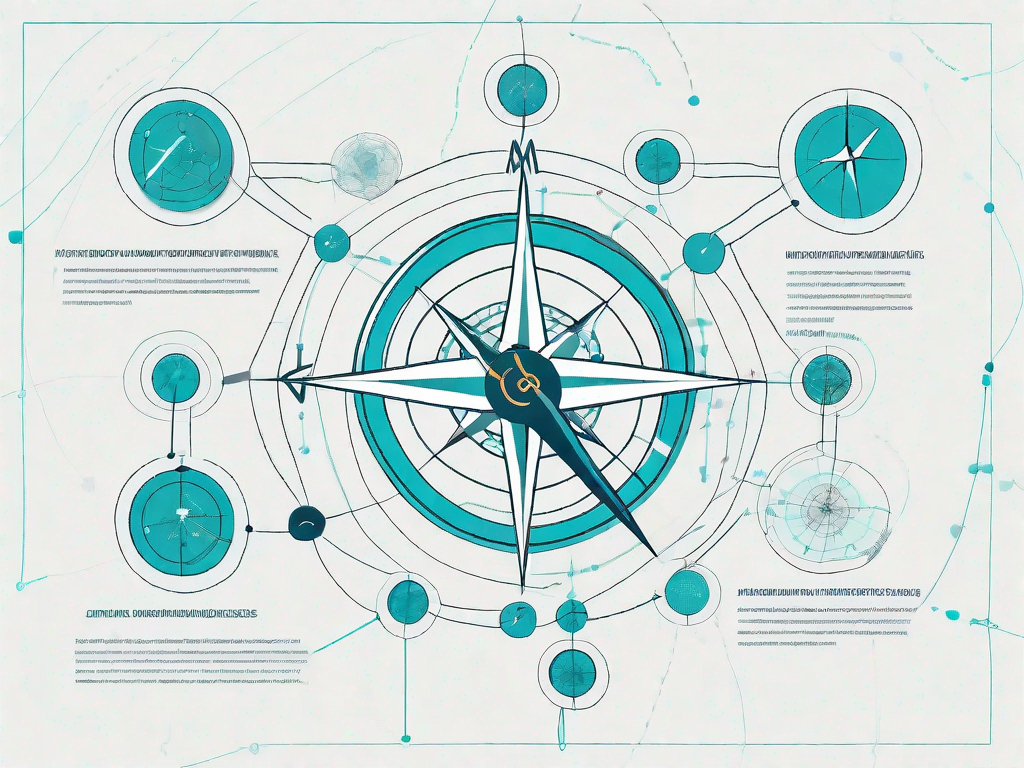 A conceptual map showcasing various interconnected nodes