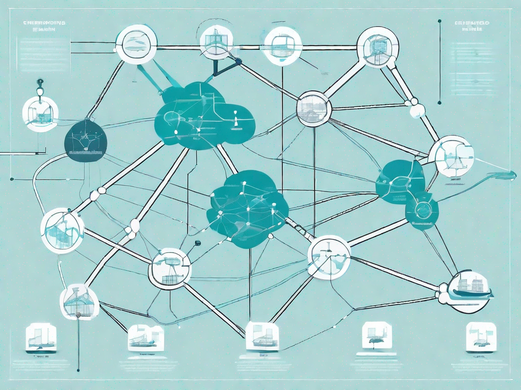 A complex network of interconnected routes and nodes