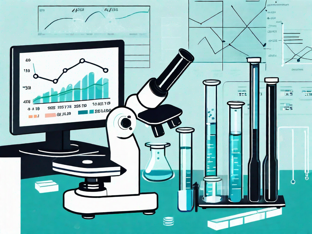 A pharmaceutical lab with scattered test tubes