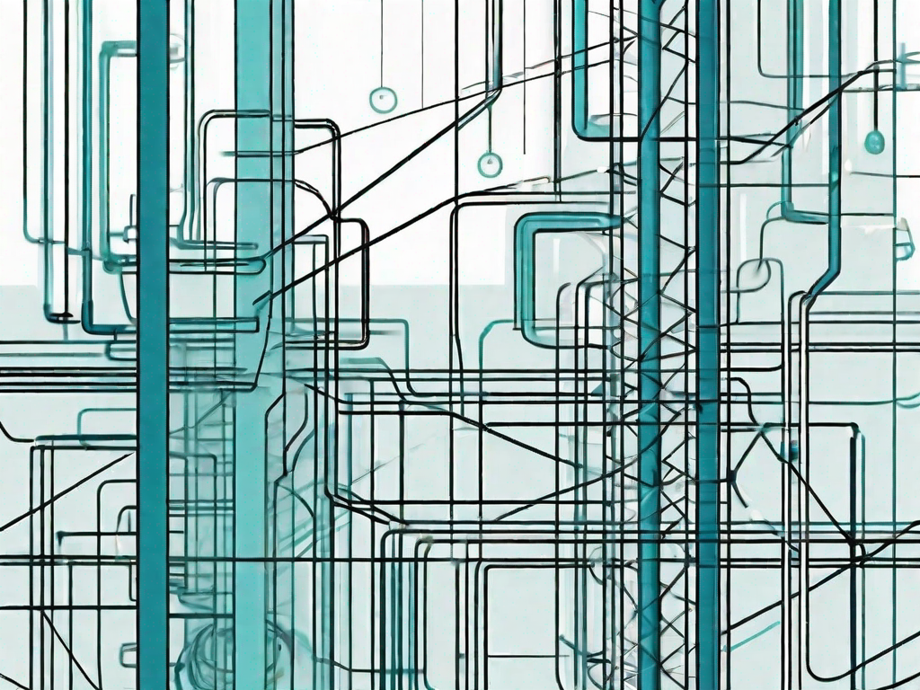 A complex energy grid being broken down into simpler