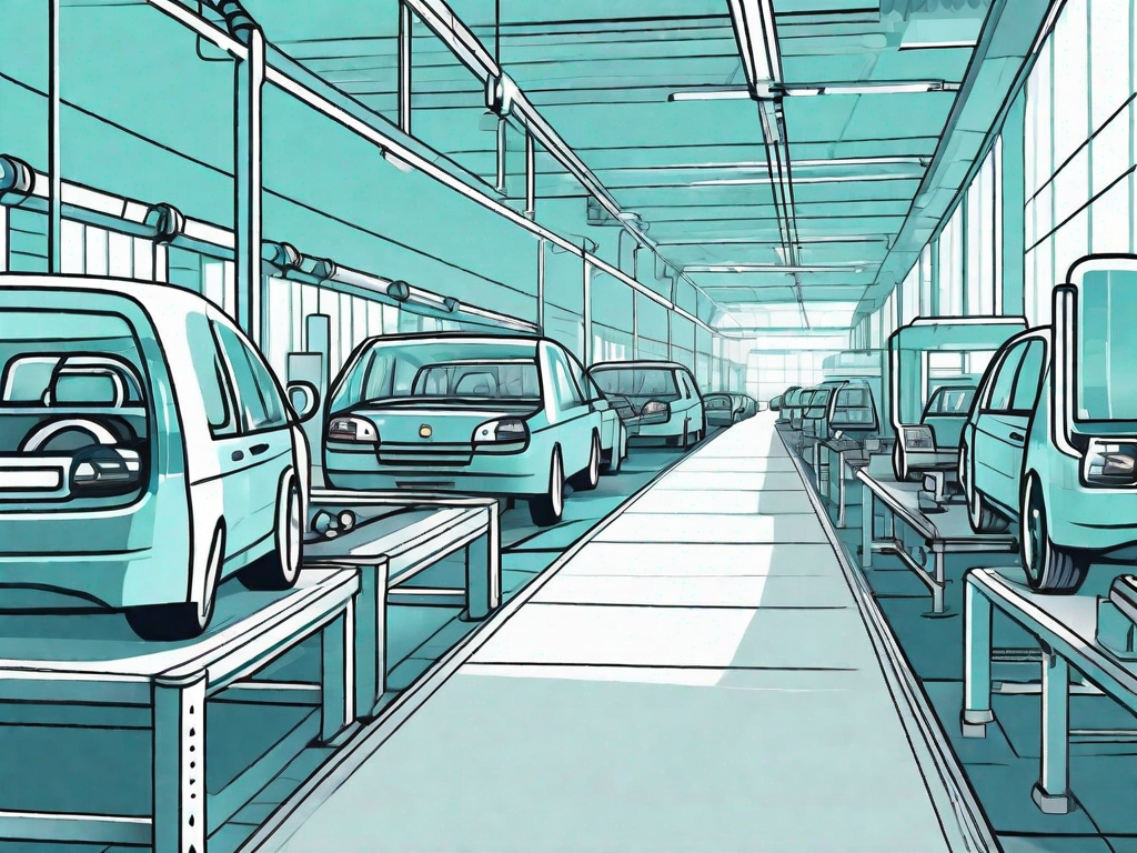 A production line in an automotive factory