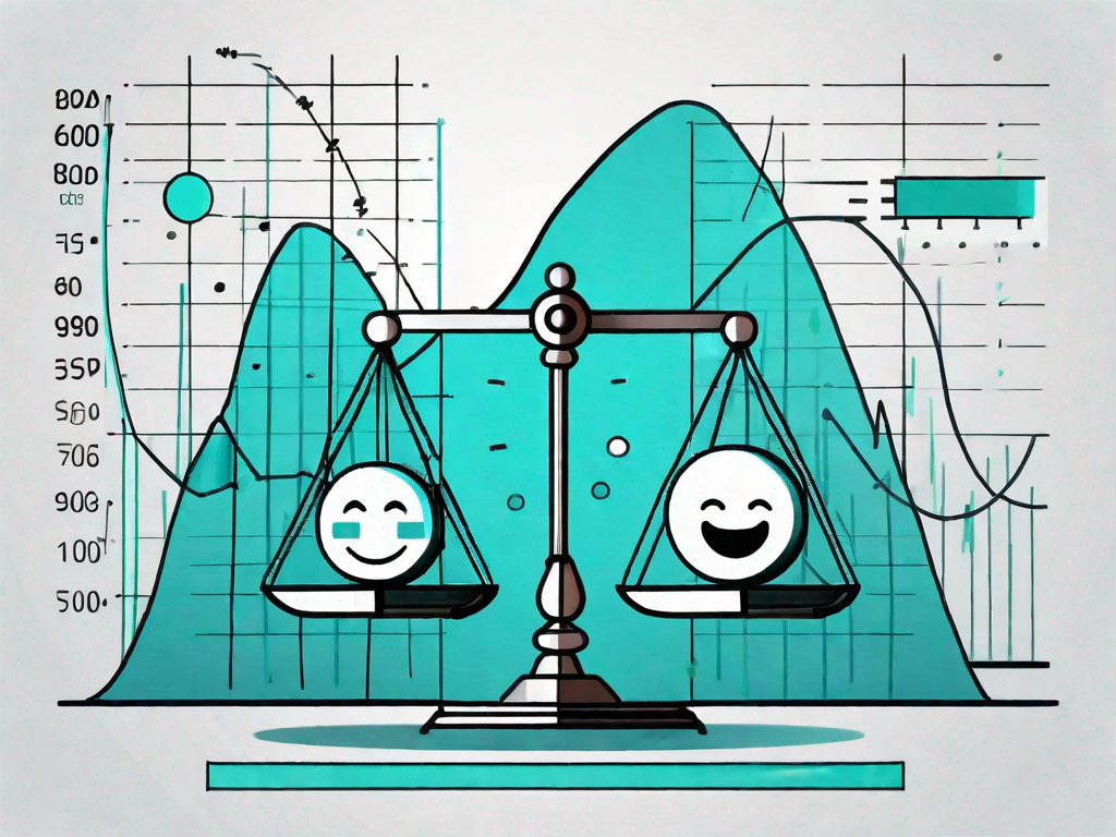 A balanced scale with positive and negative emoticons on each side