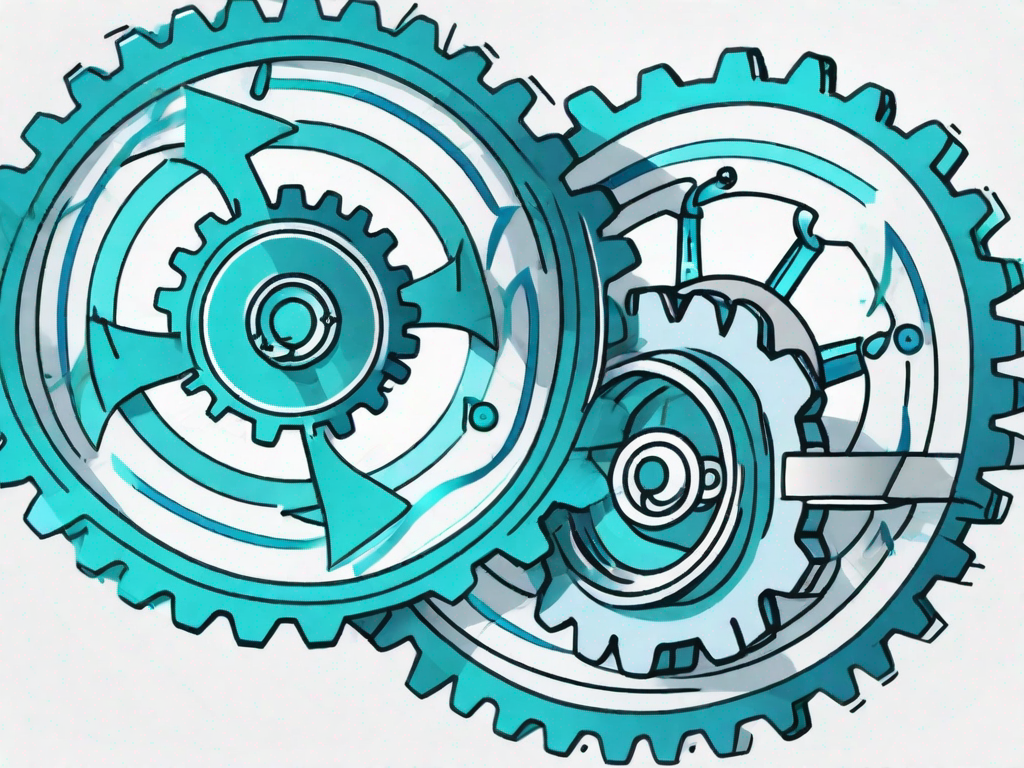 Two interconnected gears