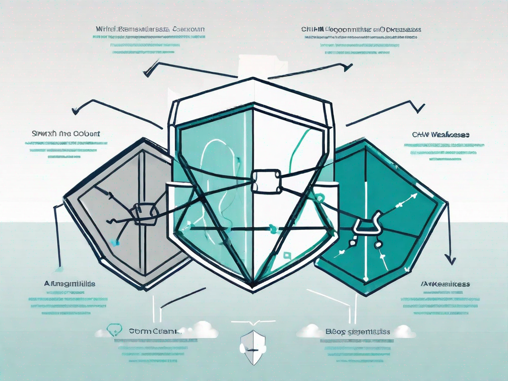 Four interconnected boxes