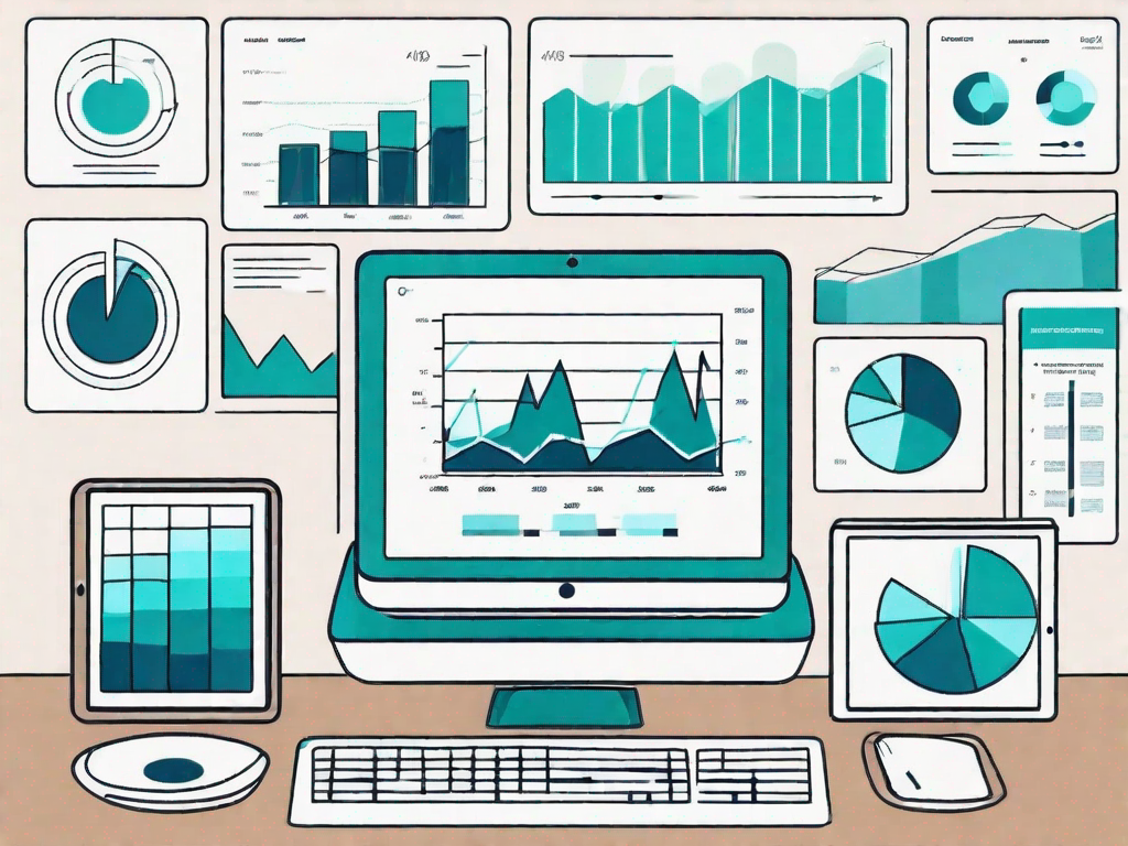 A computer screen displaying various charts and graphs