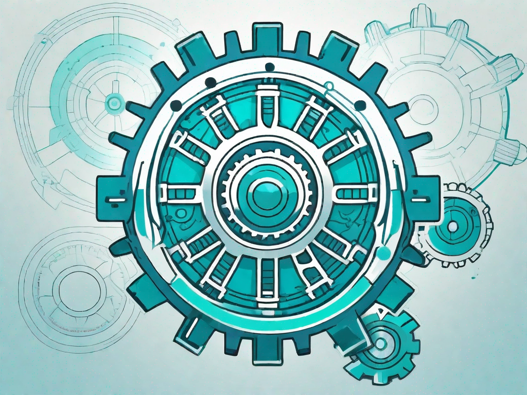 A system of interconnected gears