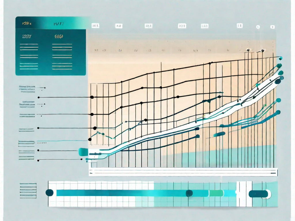 A detailed gantt chart with various colored timelines and tasks