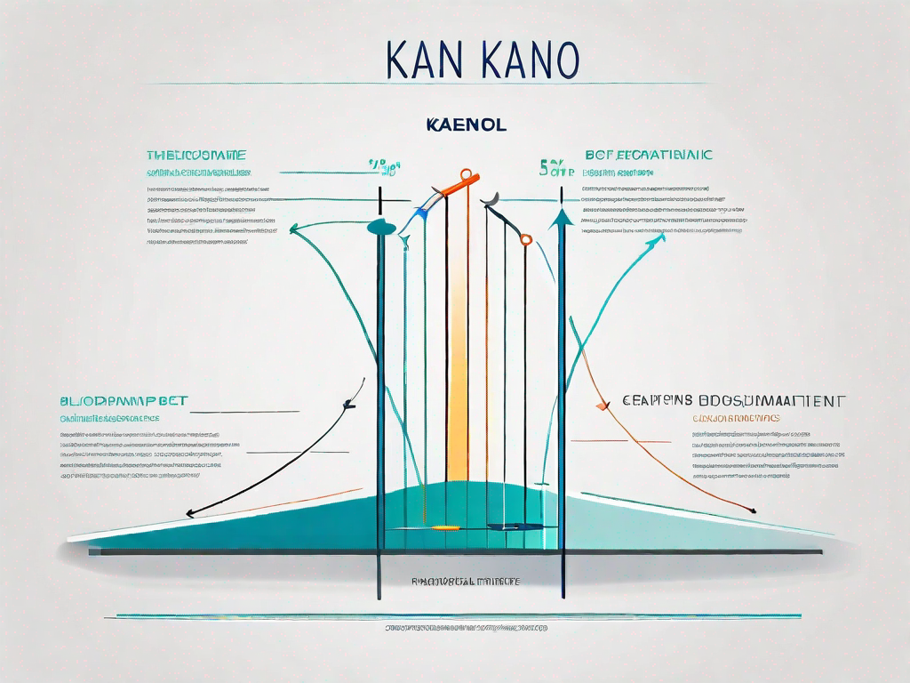 The kano model diagram showcasing various elements like performance attributes