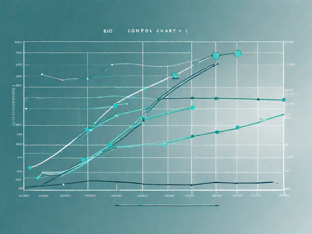 A control chart with various data points