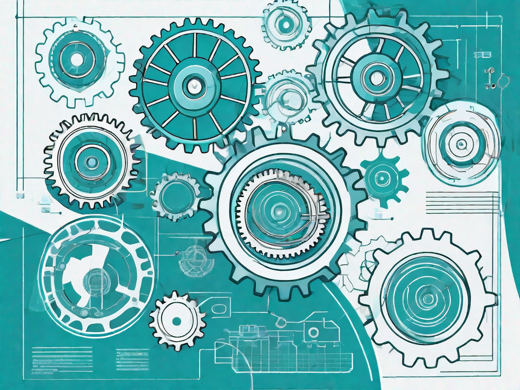 Various product components like gears