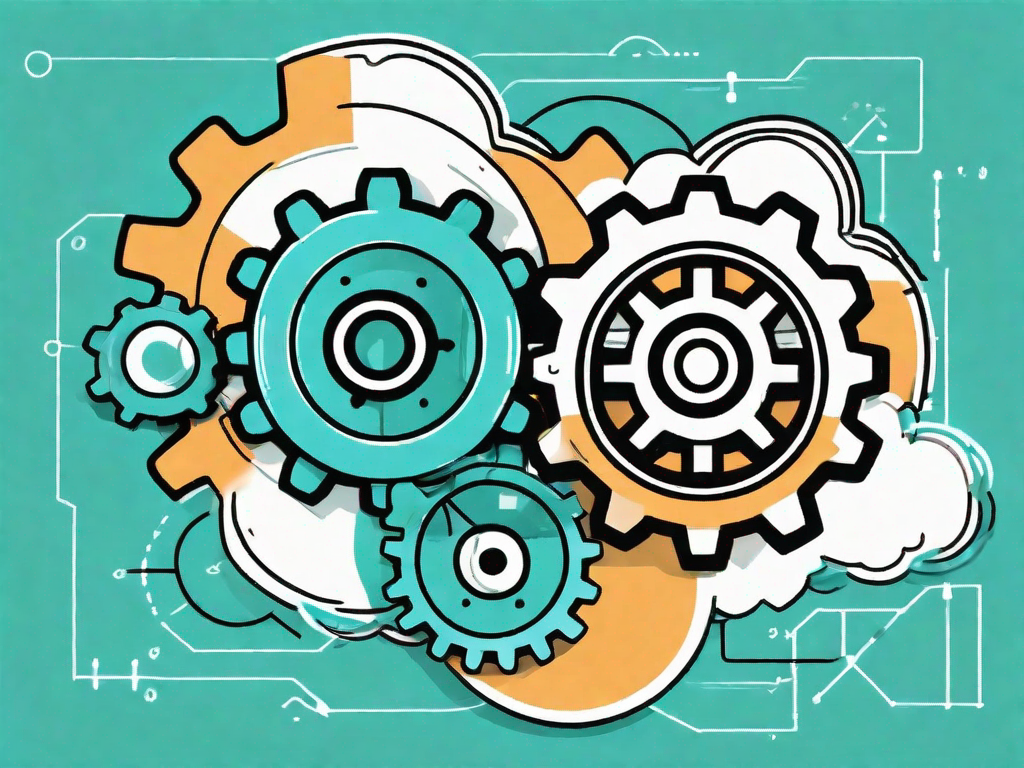 Two intersecting gears