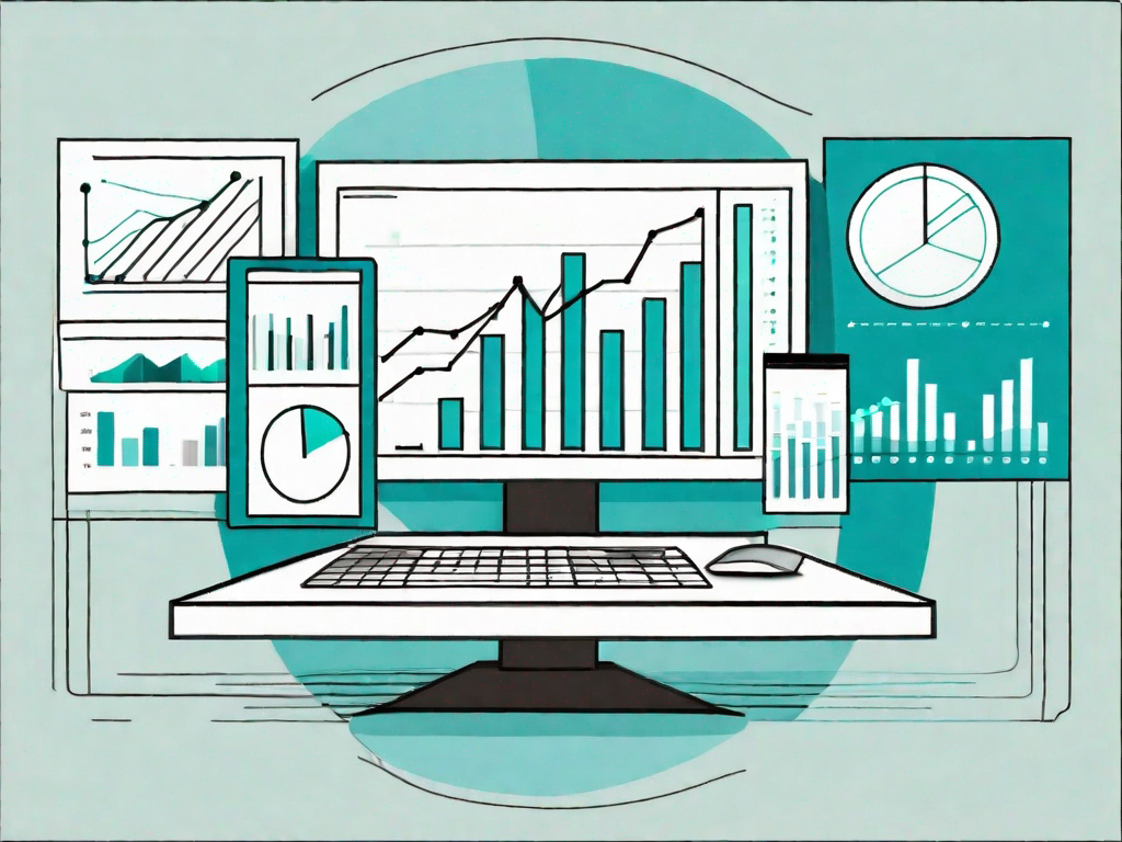 A computer screen displaying various charts and graphs