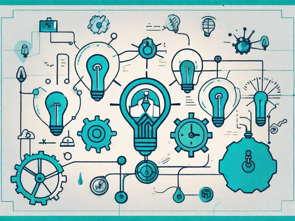 A key unlocking a map filled with various business-related icons like graphs