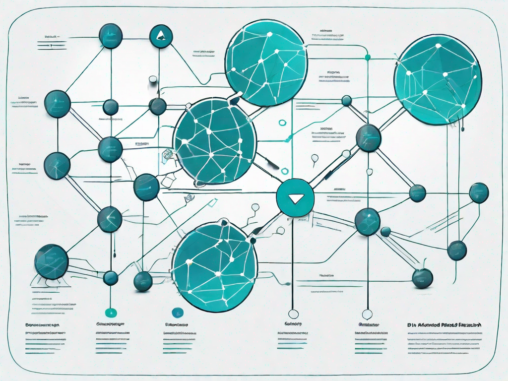 A digital roadmap with various connected nodes