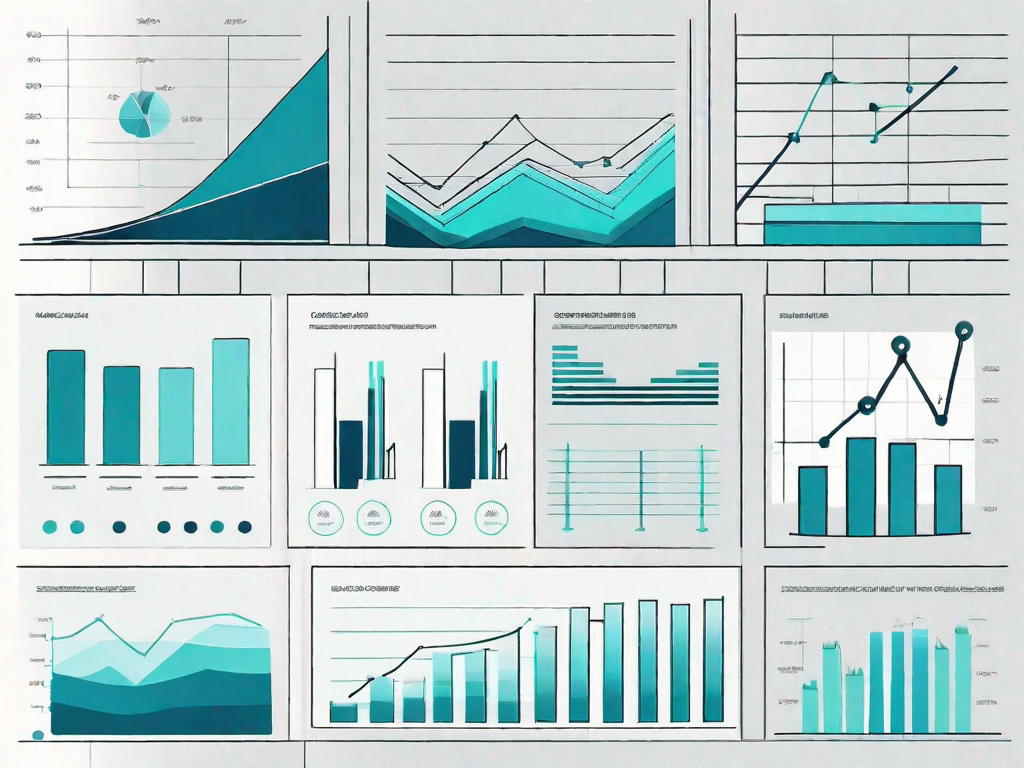 Various charts and graphs being refined and streamlined into a simple