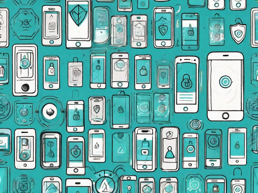 A smartphone with various app icons