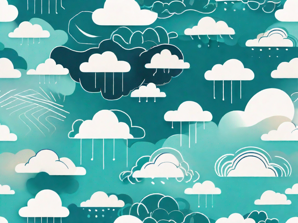 Several digital products symbolically represented as clouds