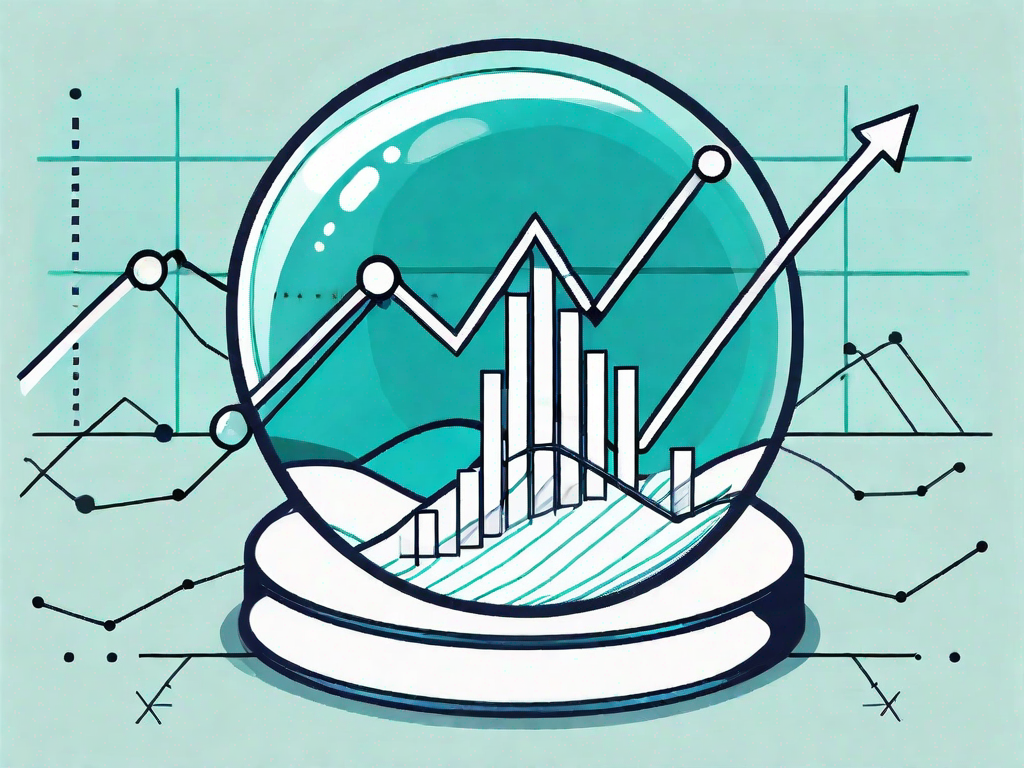 A dynamic graph with fluctuating lines to represent data trends