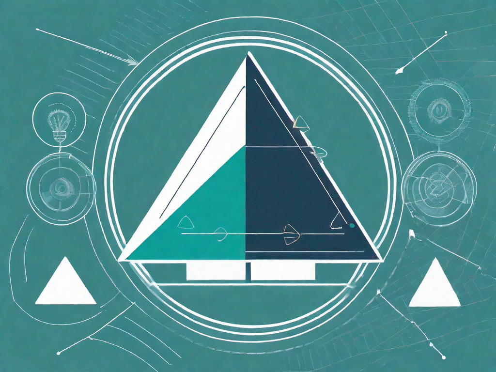 A balanced triangle with each corner representing the key elements of project management - time