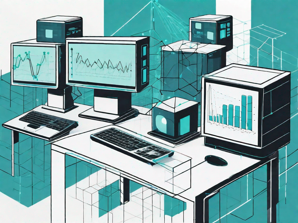 Several computers networked together processing large blocks of data