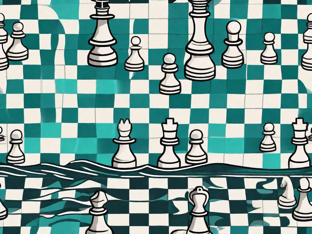 A chess board with pieces symbolizing strategic planning