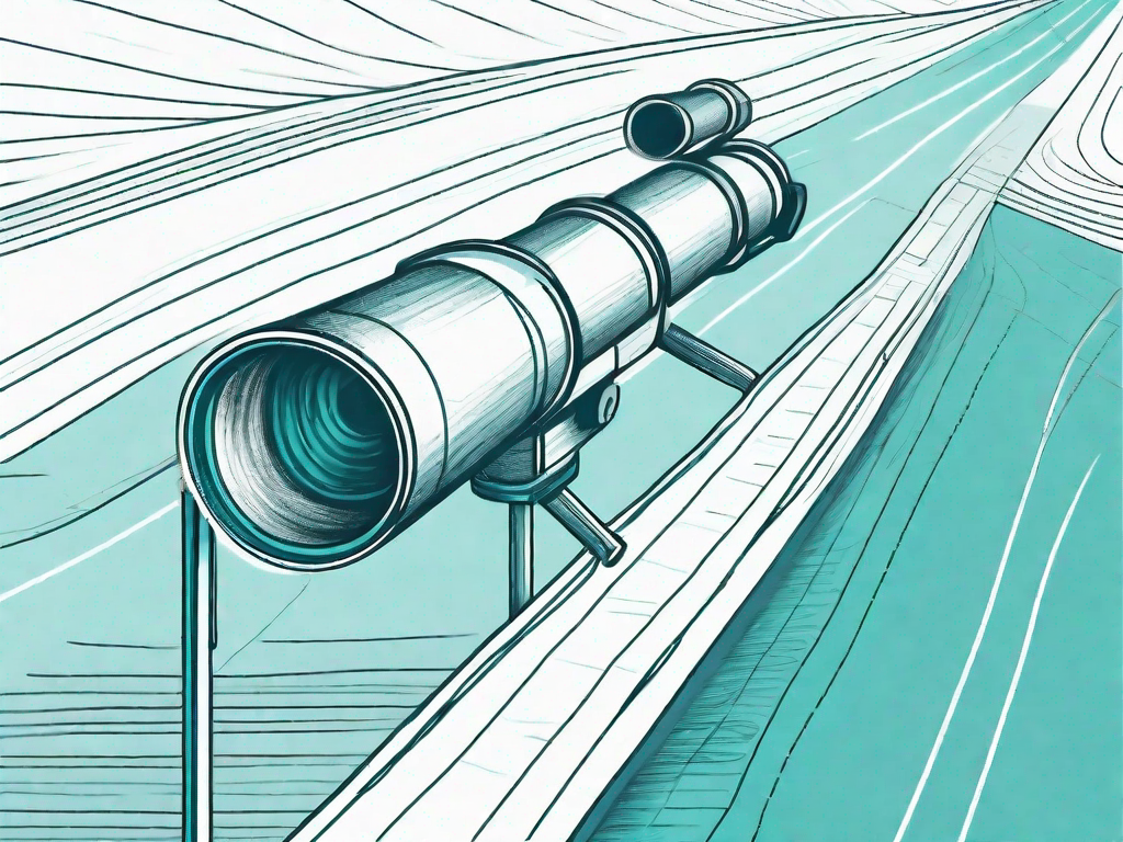 A roadmap merging seamlessly into a telescope